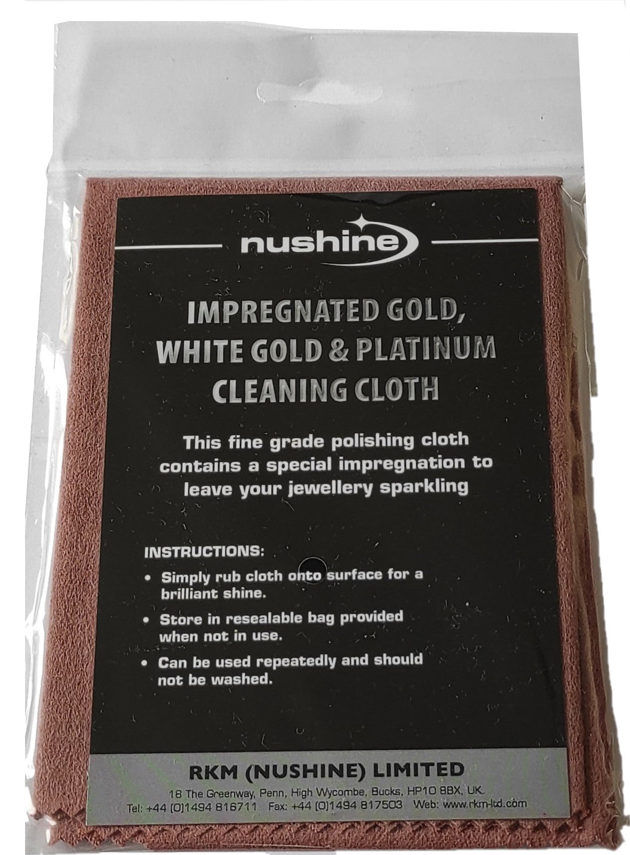 NuShine Gold, White Gold & Platinum Cleaning Cloth