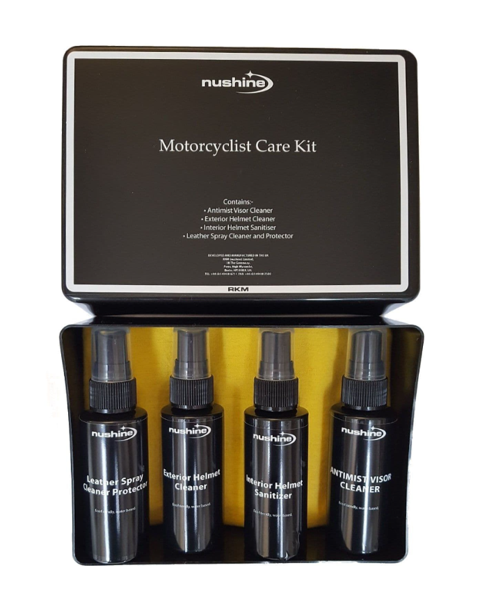 Nushine Motorcyclist Care Kit for Helmet and Leathers - ideal gift!