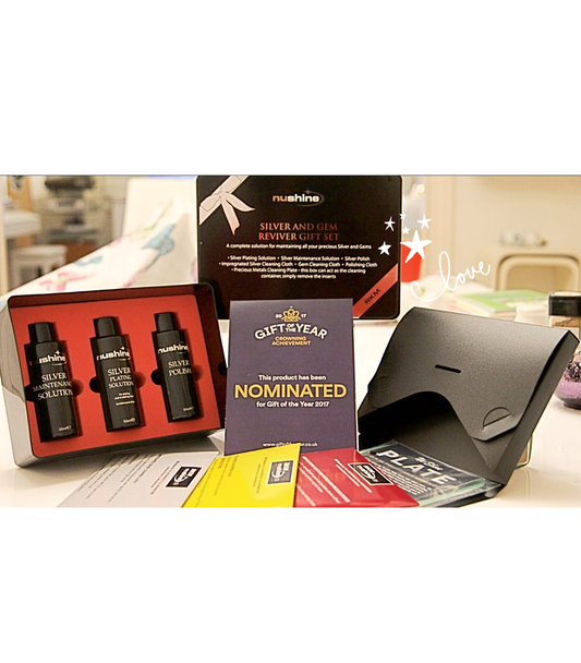 NuShine Silver and Gem Reviver Gift Set - includes plating solution