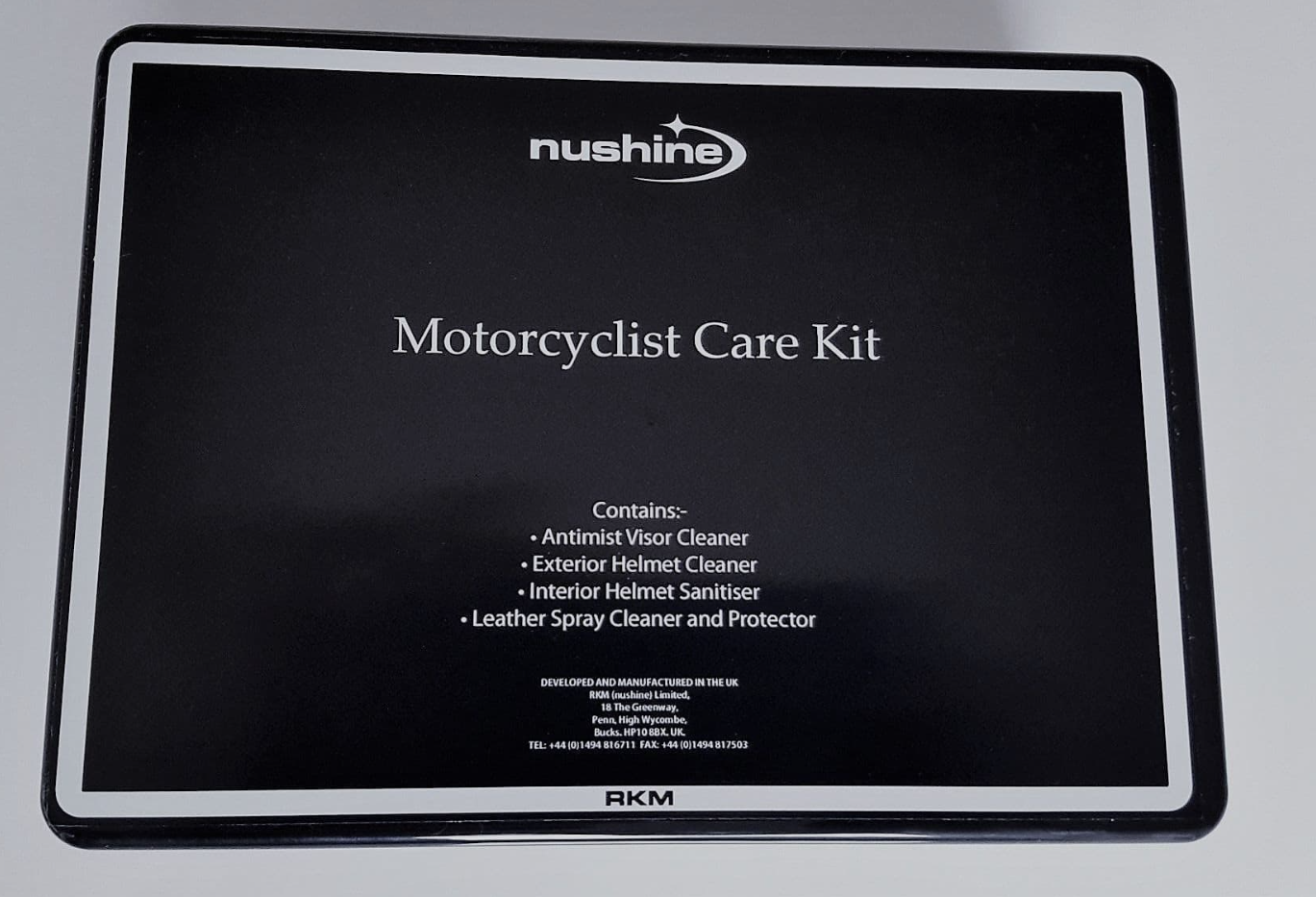 Nushine Motorcyclist Care Kit for Helmet and Leathers - ideal gift!